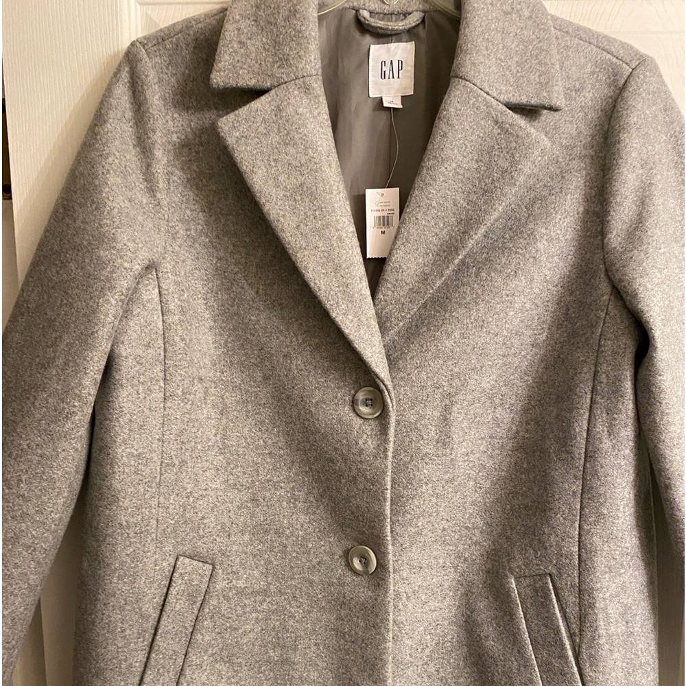 GAP Gray Pea Coat for Women - Picture 10 of 13
